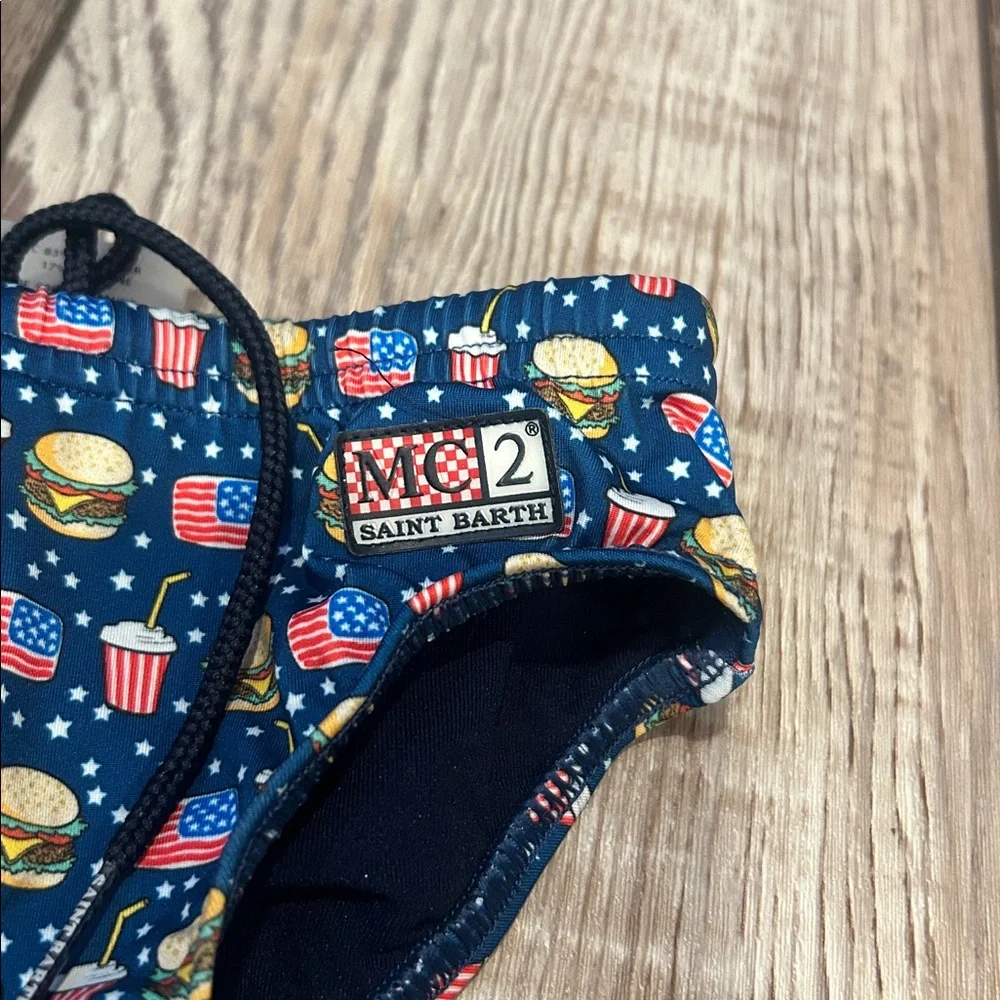 MC2 Saint Barth Blue Swim Briefs Size 2 🍔 🇺🇸